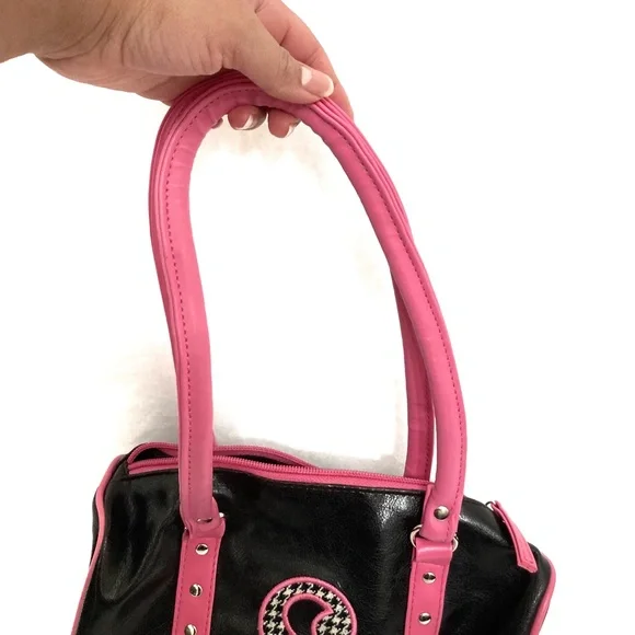 Rosetti Faux Leather Black & Pink Purse - Picture 8 of 14